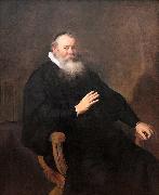 REMBRANDT Harmenszoon van Rijn Portrait of the Preacher Eleazar Swalmius painting